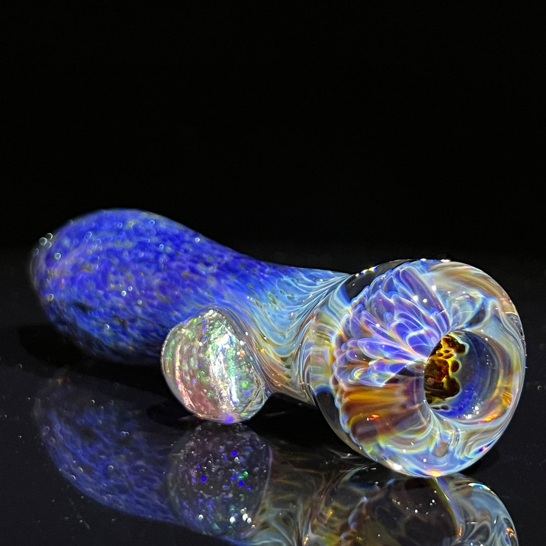 Purple Nebula Crushed Opal Chillum Glass Pipe Tako Glass   