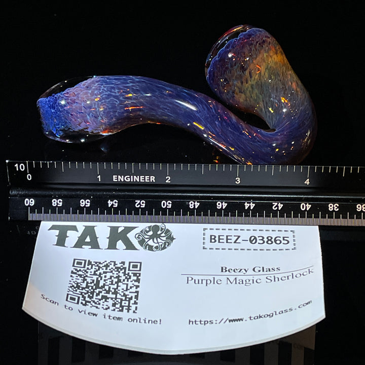 Purple Magic Sherlock Glass Pipe Beezy Glass   
