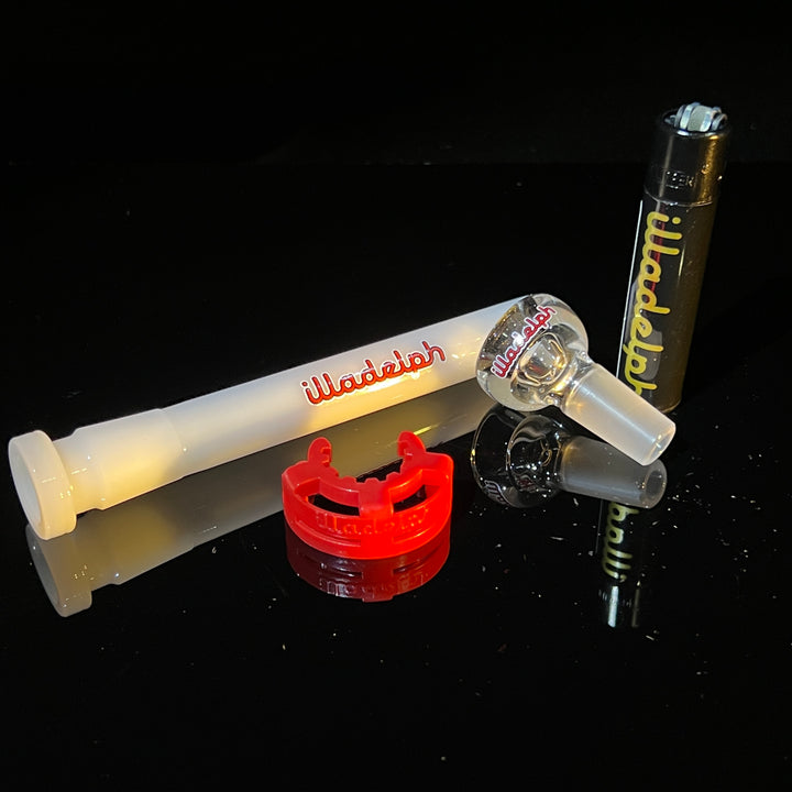 Illadelph Red Mini Straight Bong Glass Pipe Illadelph Glass   