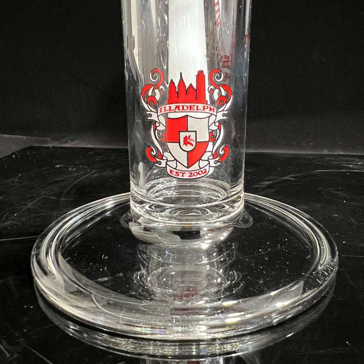 Illadelph Red Mini Straight Bong Glass Pipe Illadelph Glass   