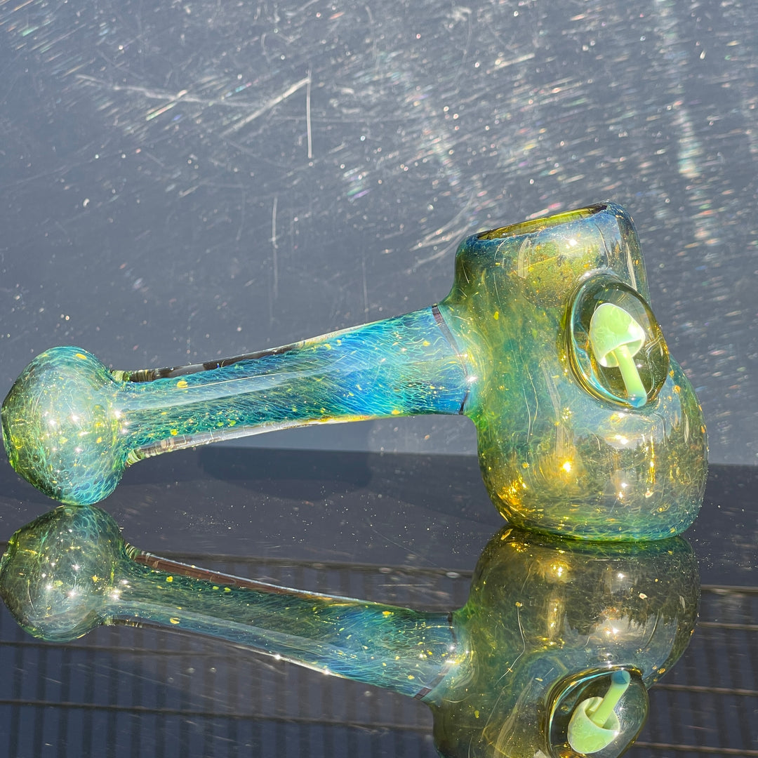 Green Mushroom Hammer Glass Pipe Beezy Glass   