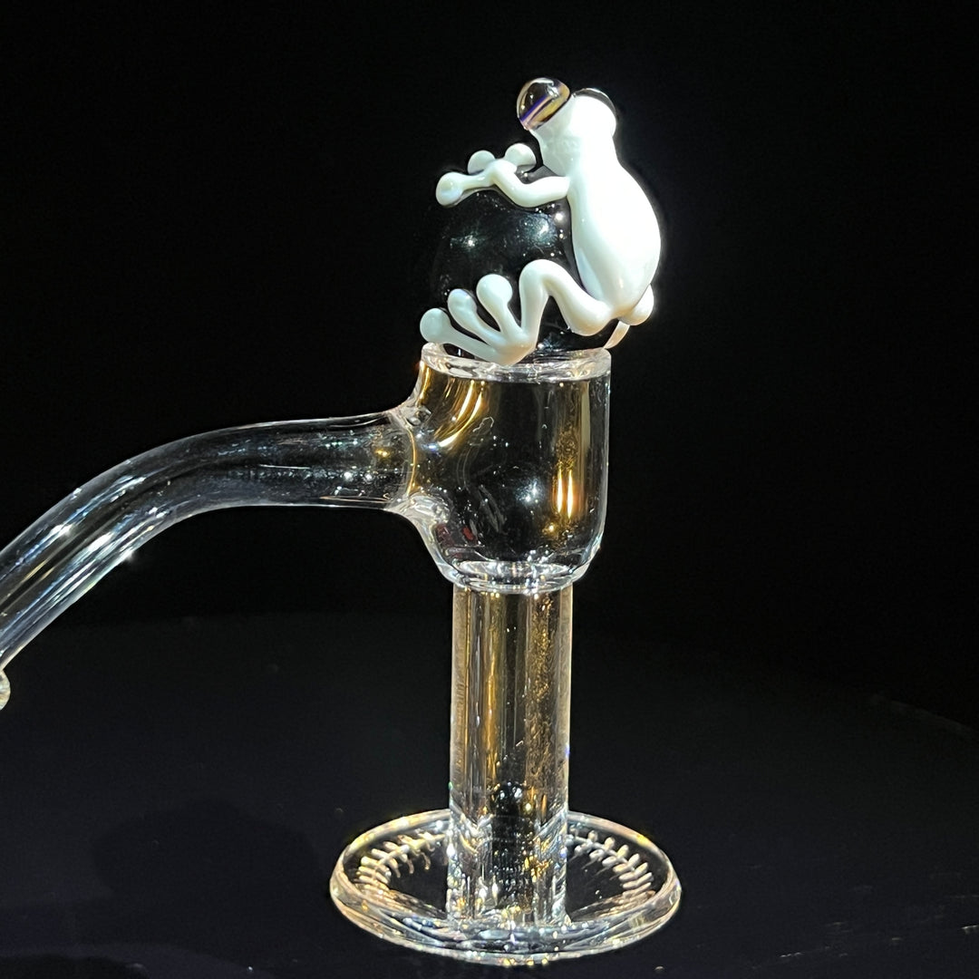 Black and White Frog Terp Slurper Marble Set Accessory Beezy Glass   