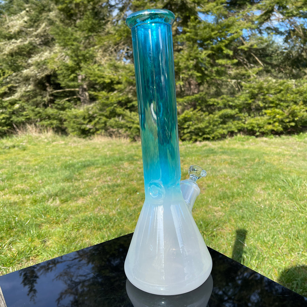 Icey Blue Magoo 14" Beaker Bong Glass Pipe TG