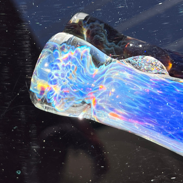 Purple Nebula Crushed Opal Chillum Glass Pipe Tako Glass   