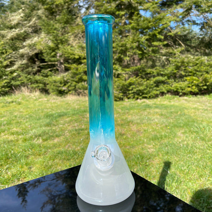 Icey Blue Magoo 14" Beaker Bong Glass Pipe TG