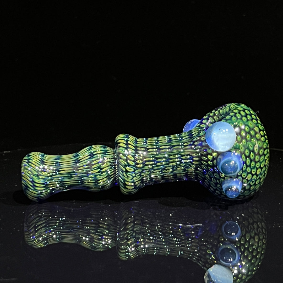 Snakeskin Spoon Large Glass Pipe Firekist Glass   