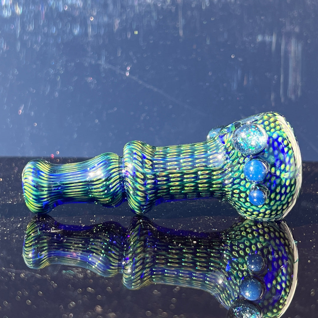 Snakeskin Spoon Large Glass Pipe Firekist Glass   