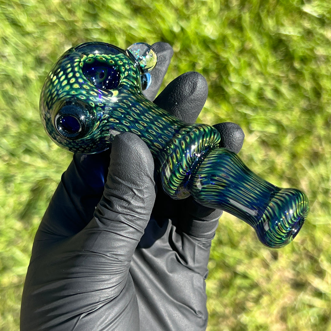 Snakeskin Spoon Large Glass Pipe Firekist Glass   