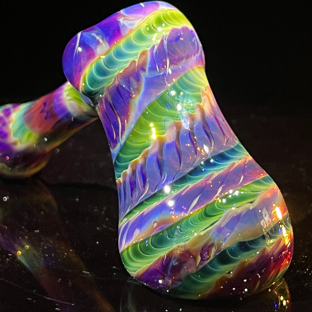 Purple Tie Dye Hammer Bubbler Glass Pipe Jedi Glassworks   