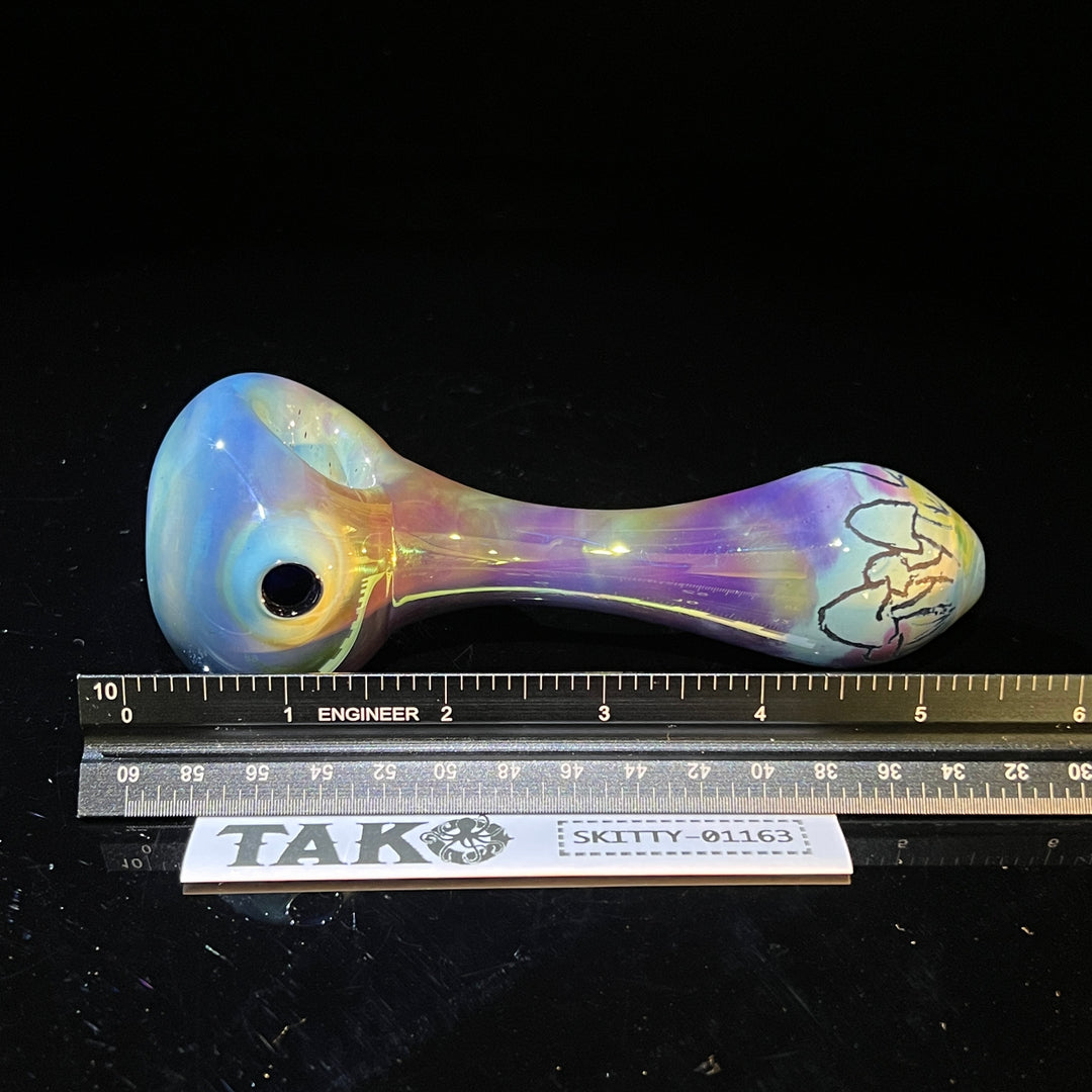 Watercolor Mushroom Spoon Glass Pipe Street Kitty Glass   
