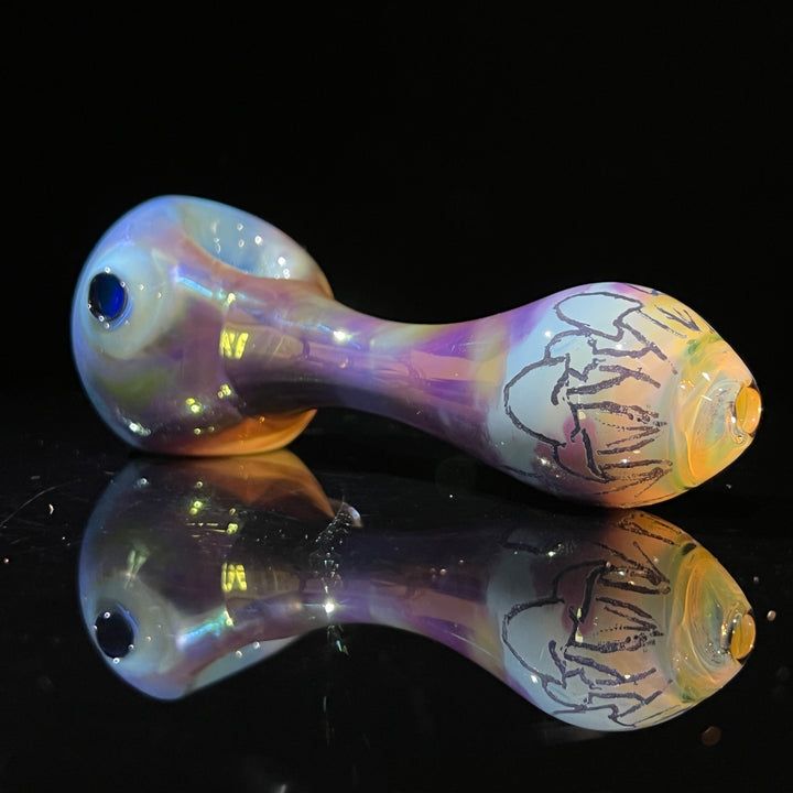 Watercolor Mushroom Spoon Glass Pipe Street Kitty Glass   