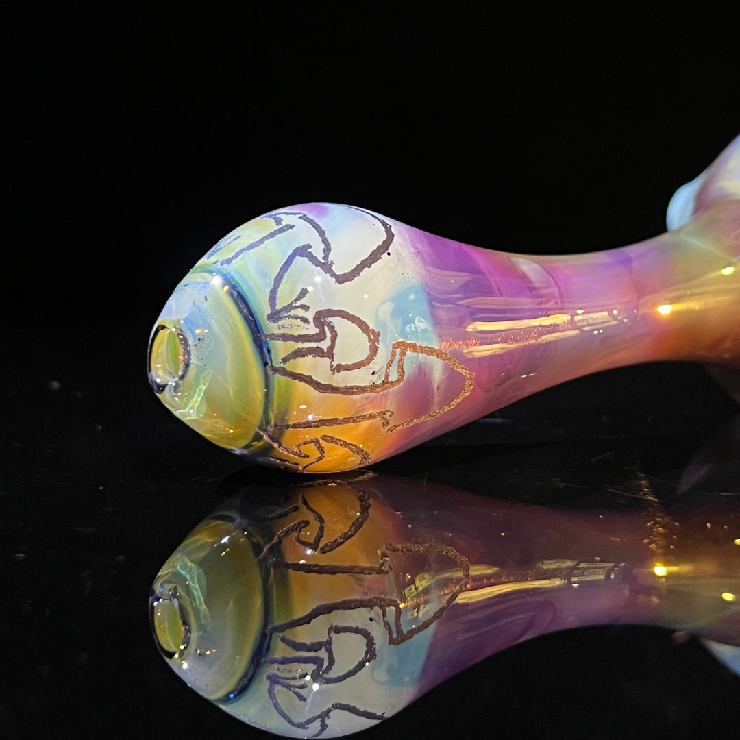 Watercolor Mushroom Spoon Glass Pipe Street Kitty Glass   