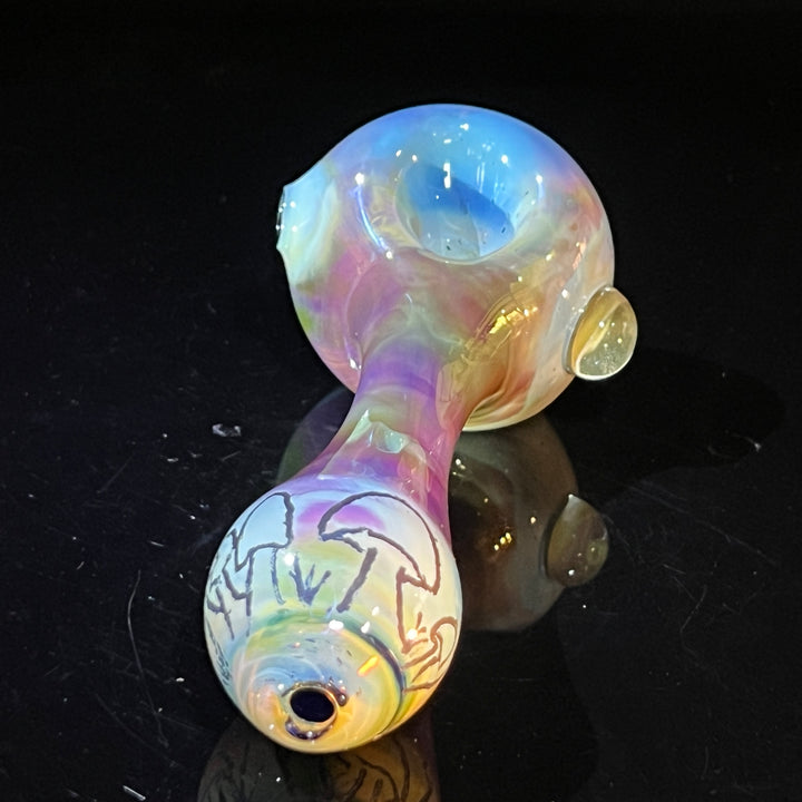 Watercolor Mushroom Spoon Glass Pipe Street Kitty Glass   