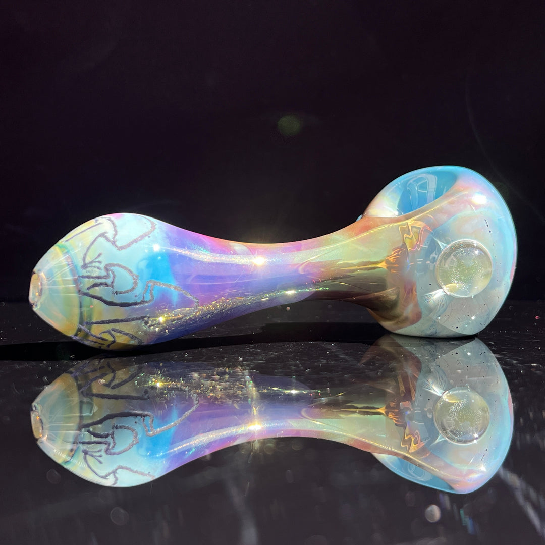 Watercolor Mushroom Spoon Glass Pipe Street Kitty Glass   