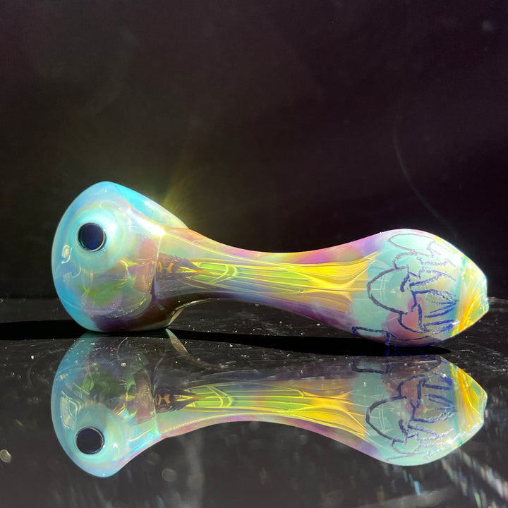 Watercolor Mushroom Spoon Glass Pipe Street Kitty Glass   