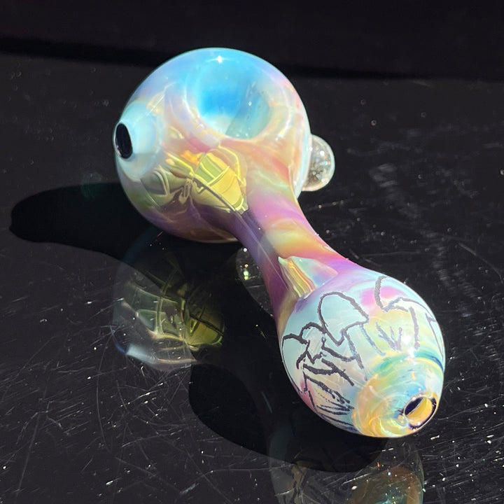 Watercolor Mushroom Spoon Glass Pipe Street Kitty Glass   