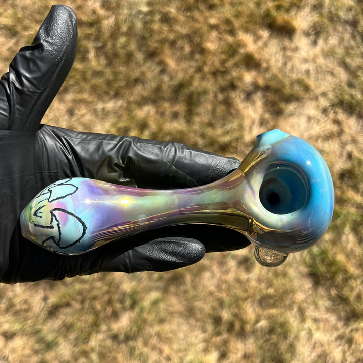 Watercolor Mushroom Spoon Glass Pipe Street Kitty Glass   