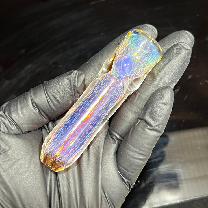 Thick Purple Chillum Glass Pipe Chuck Glass   