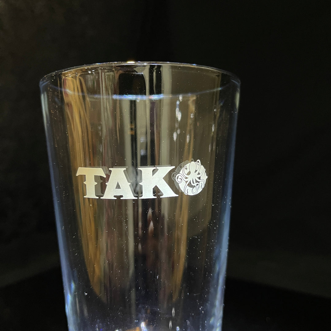 Tako Pint Glass  Tako Glass Glow in the Dark  