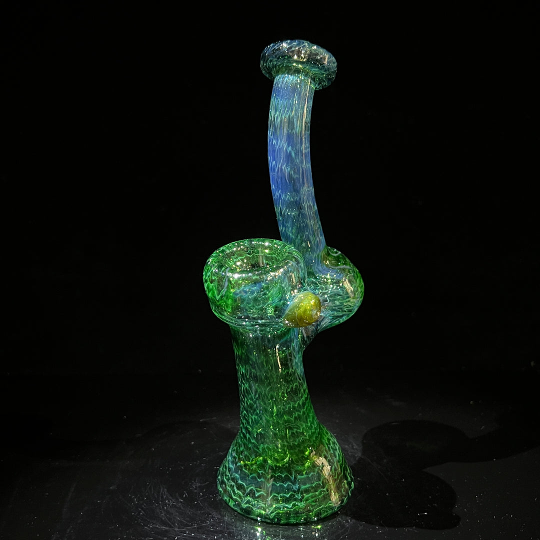 Forest Bubbler with Gold Carb Glass Pipe Cose Glass   