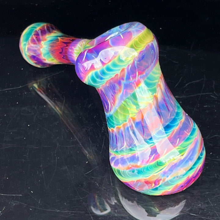 Purple Tie Dye Hammer Bubbler Glass Pipe Jedi Glassworks   