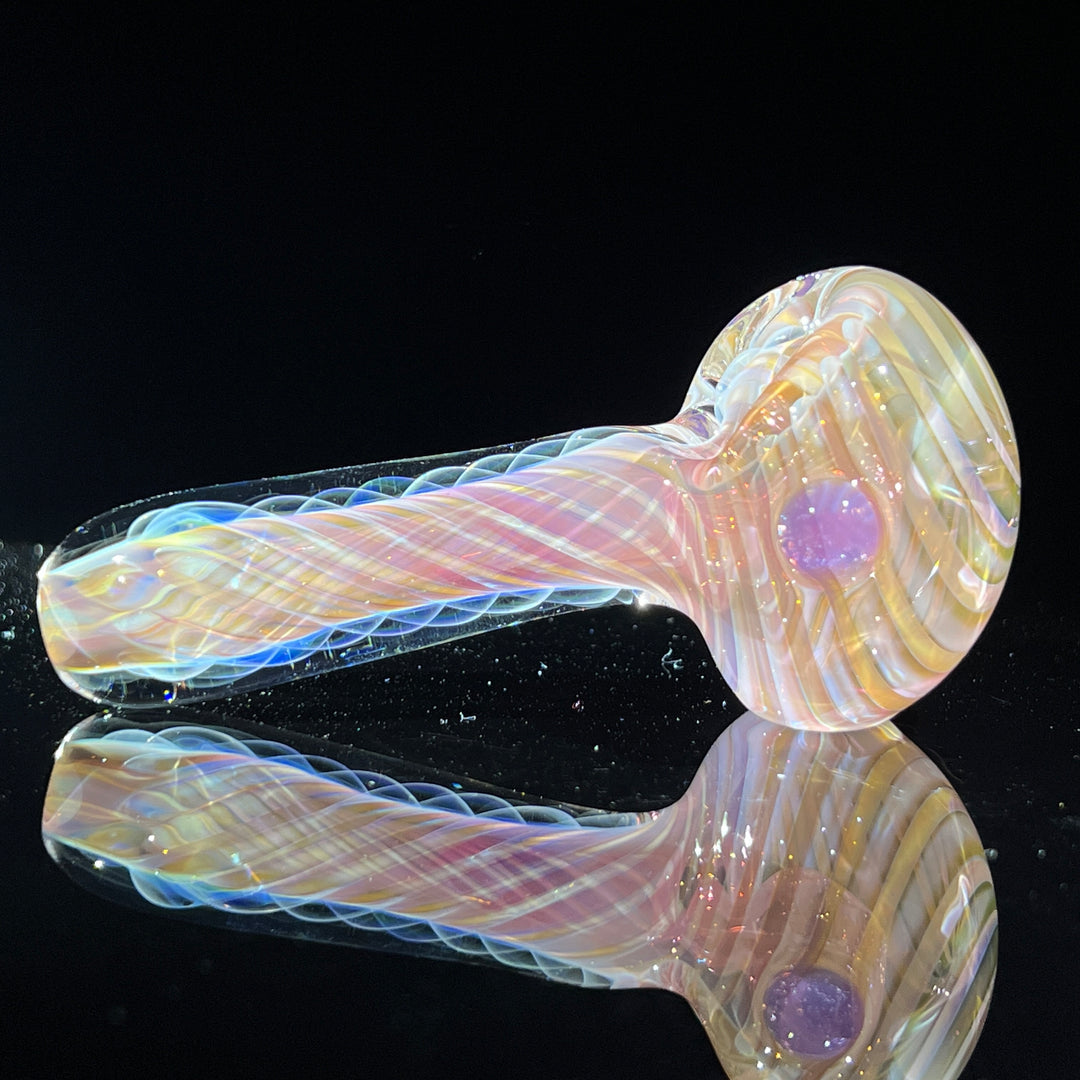 Thick Fume Pipe Pink Slyme Marble Glass Pipe Chuck Glass   