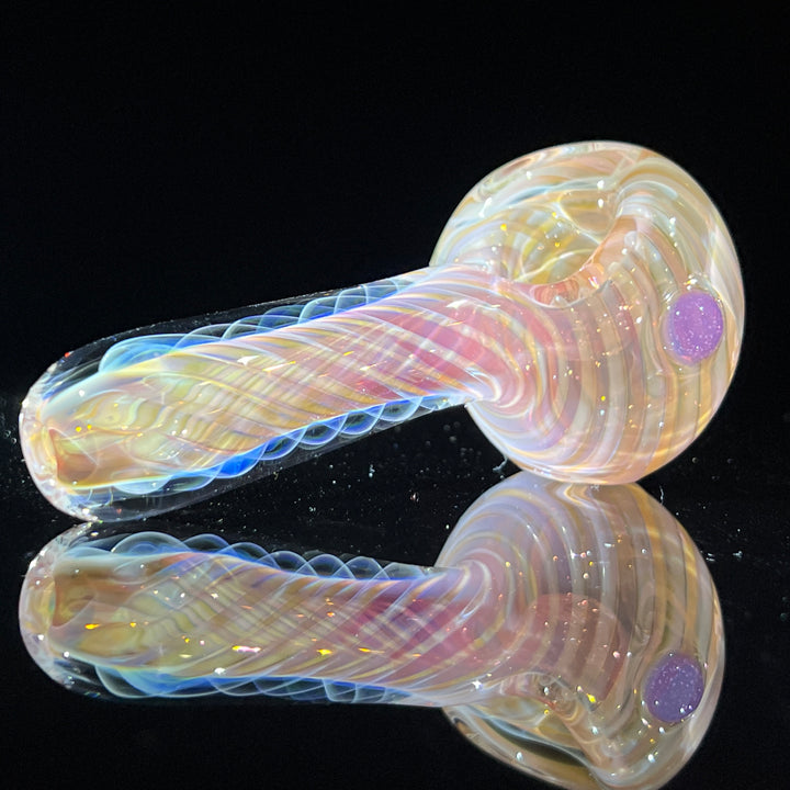 Thick Fume Pipe Pink Slyme Marble Glass Pipe Chuck Glass   