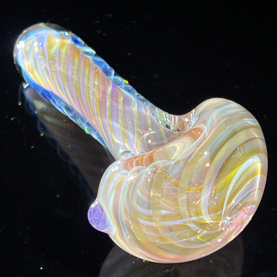 Thick Fume Pipe Pink Slyme Marble Glass Pipe Chuck Glass   