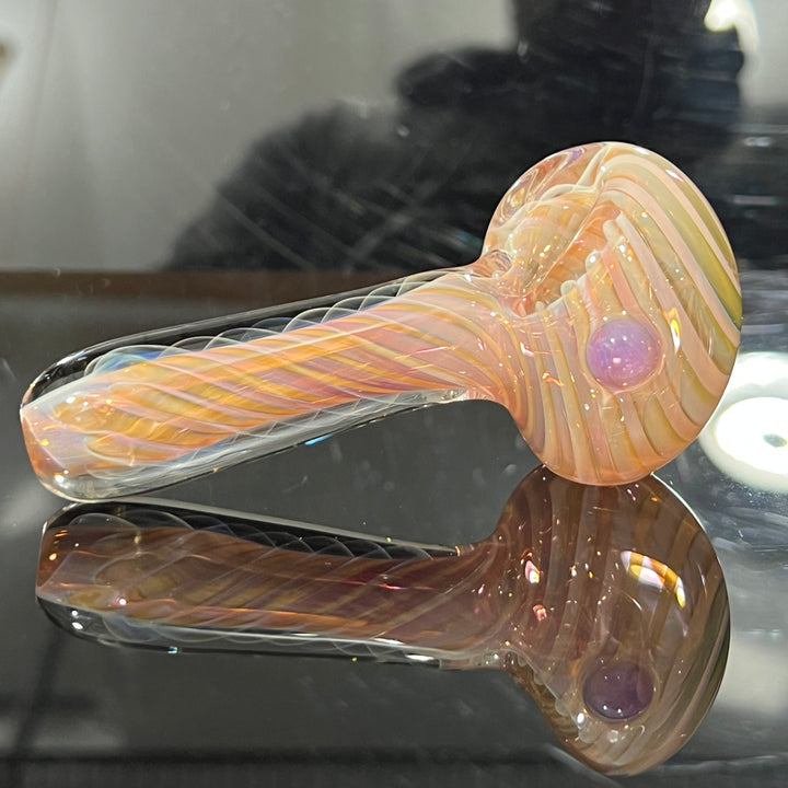 Thick Fume Pipe Pink Slyme Marble Glass Pipe Chuck Glass   