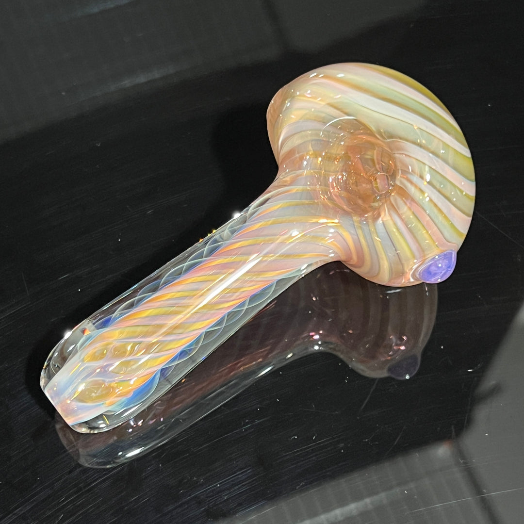 Thick Fume Pipe Pink Slyme Marble Glass Pipe Chuck Glass   