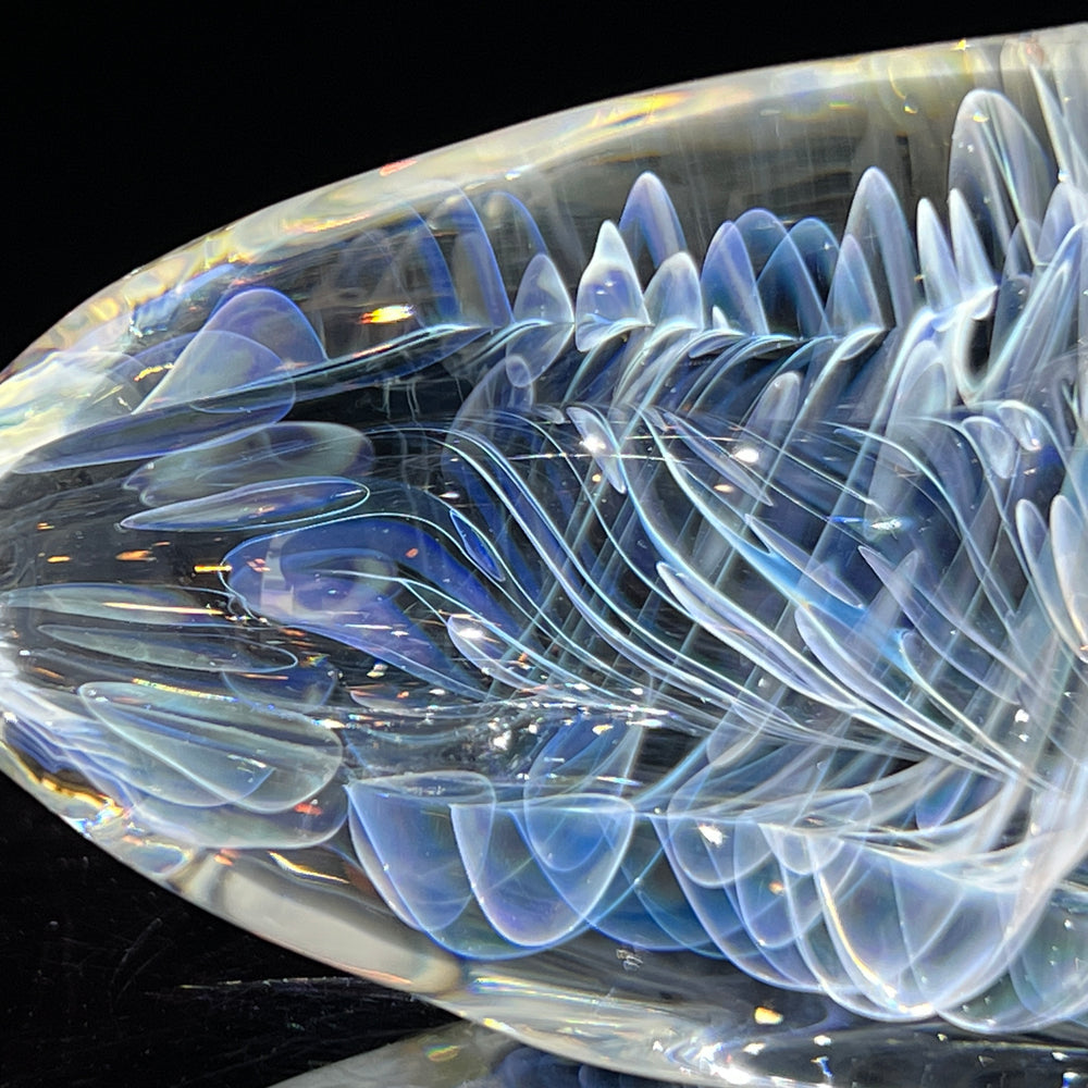Silver Fume Egg Spoon Glass Pipe Avant Garde   