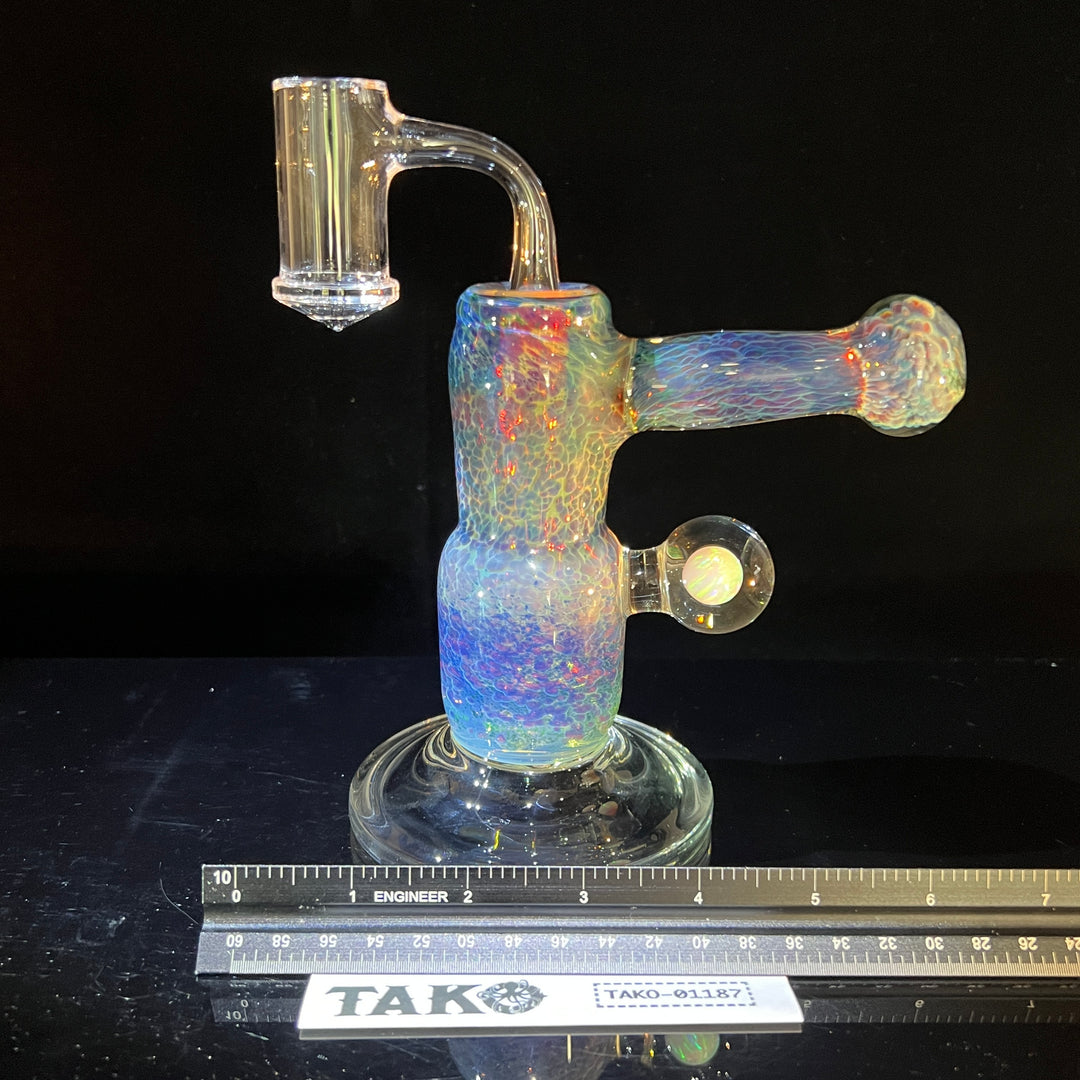 Purple Nebula Dab Rig & Mood Mat Combo Glass Pipe Tako Glass   