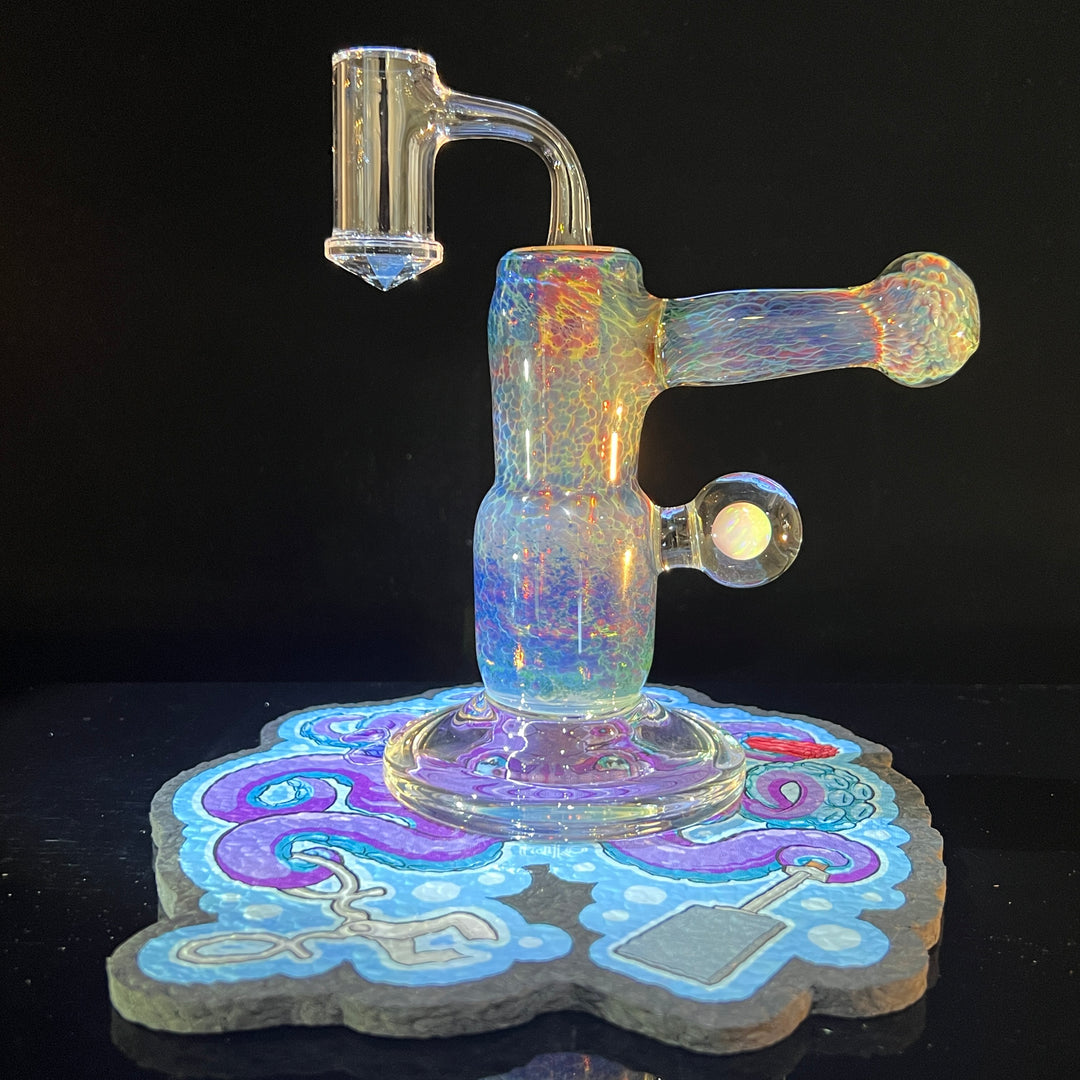 Purple Nebula Dab Rig & Mood Mat Combo Glass Pipe Tako Glass   