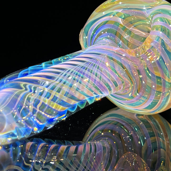 Thick Fume Pipe Green Slyme Marble Glass Pipe Chuck Glass   