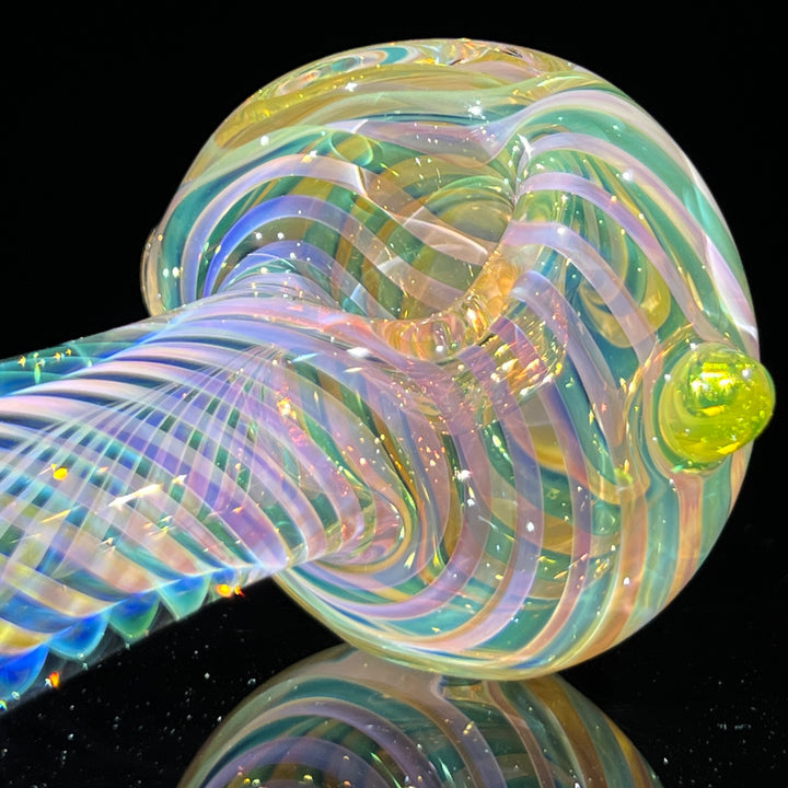 Thick Fume Pipe Green Slyme Marble Glass Pipe Chuck Glass   
