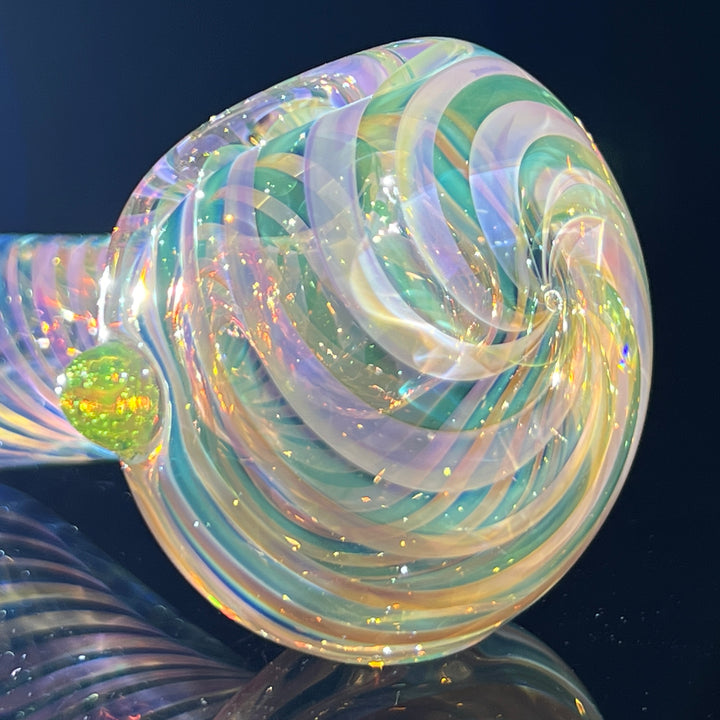 Thick Fume Pipe Green Slyme Marble Glass Pipe Chuck Glass   
