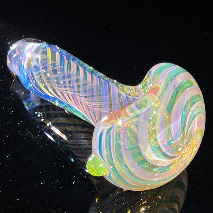 Thick Fume Pipe Green Slyme Marble Glass Pipe Chuck Glass   