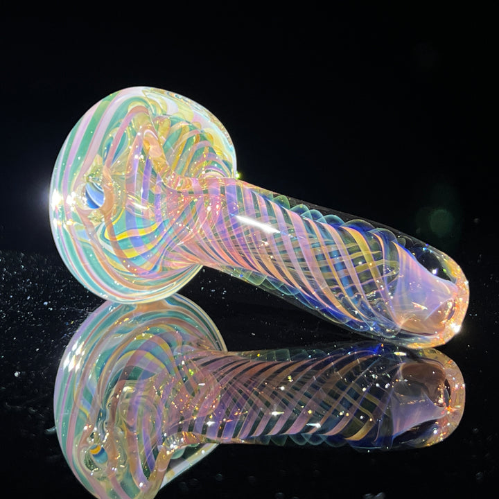 Thick Fume Pipe Green Slyme Marble Glass Pipe Chuck Glass   