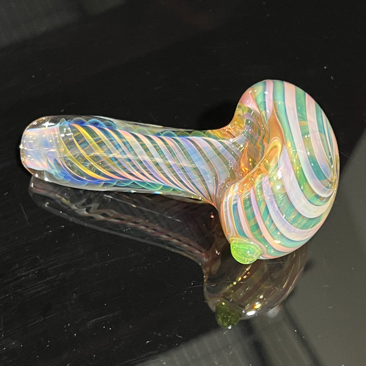 Thick Fume Pipe Green Slyme Marble Glass Pipe Chuck Glass   
