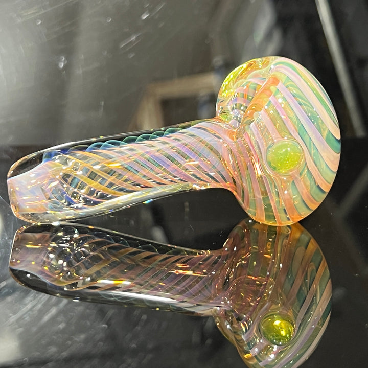 Thick Fume Pipe Green Slyme Marble Glass Pipe Chuck Glass   