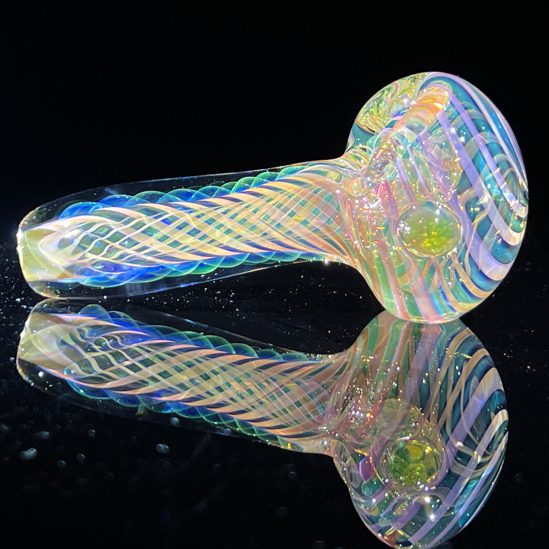 Thick Fume Pipe Green Slyme Marble Glass Pipe Chuck Glass   