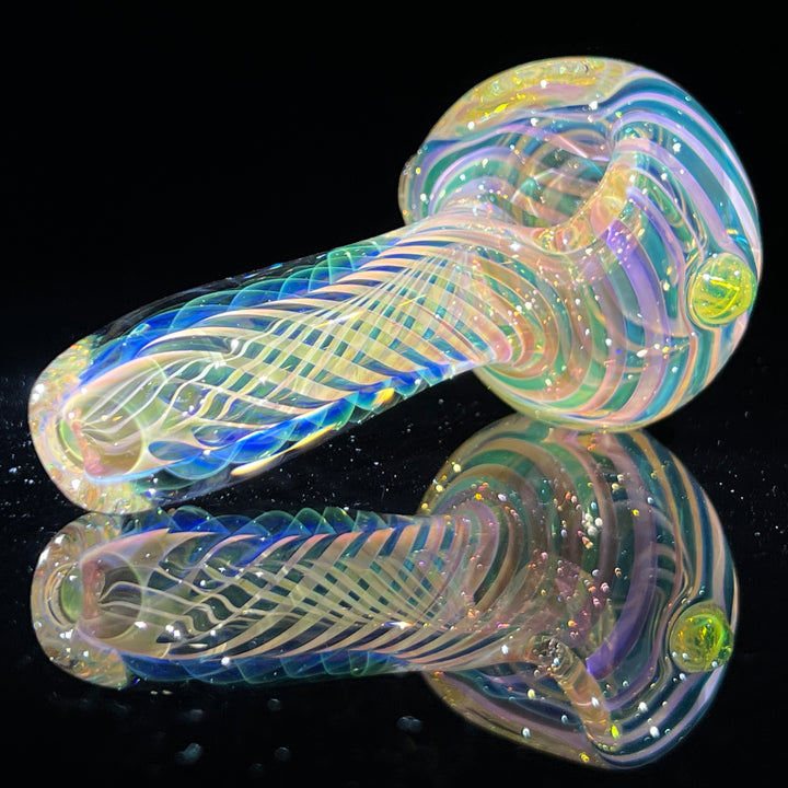 Thick Fume Pipe Green Slyme Marble Glass Pipe Chuck Glass   