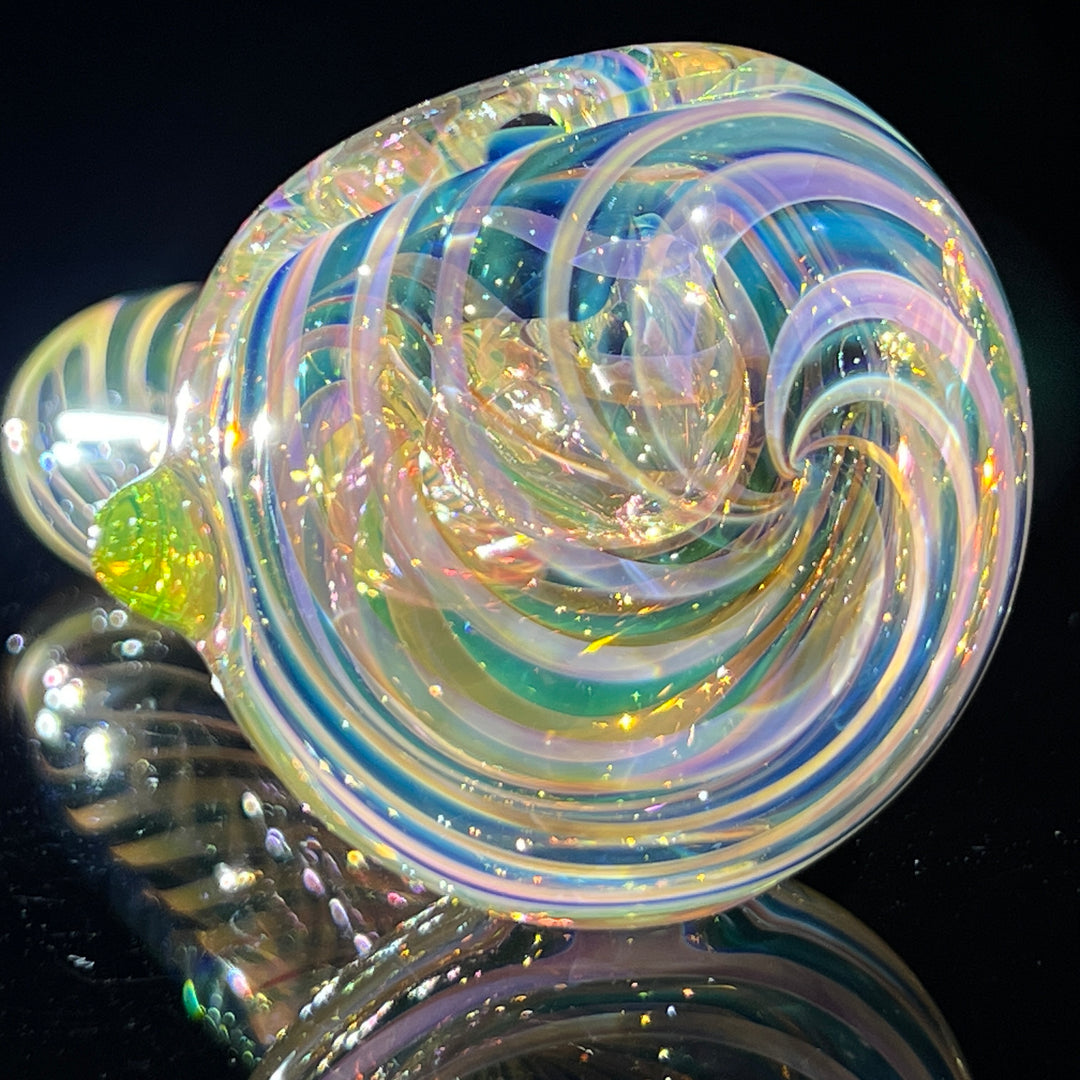 Thick Fume Pipe Green Slyme Marble Glass Pipe Chuck Glass   