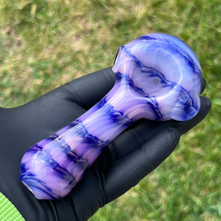 Purple Staircase Spoon Glass Pipe Jedi Glassworks   