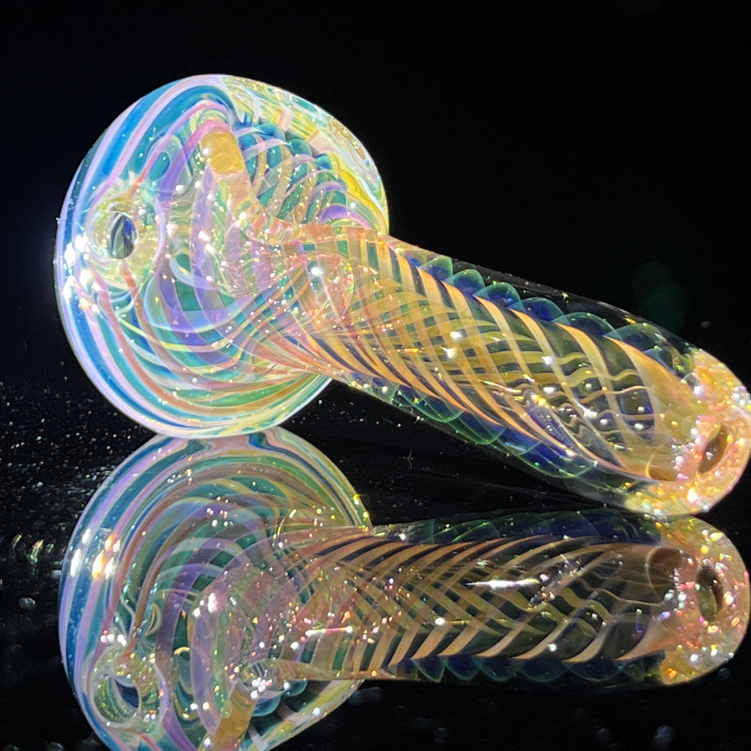 Thick Fume Pipe Green Slyme Marble Glass Pipe Chuck Glass   