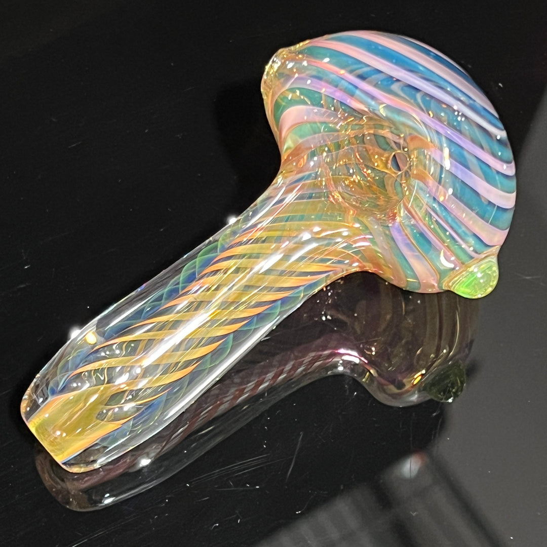 Thick Fume Pipe Green Slyme Marble Glass Pipe Chuck Glass   