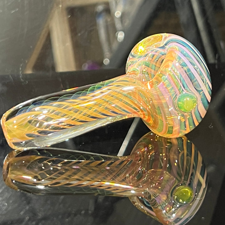 Thick Fume Pipe Green Slyme Marble Glass Pipe Chuck Glass   