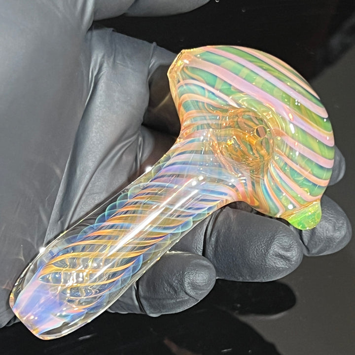 Thick Fume Pipe Green Slyme Marble Glass Pipe Chuck Glass   