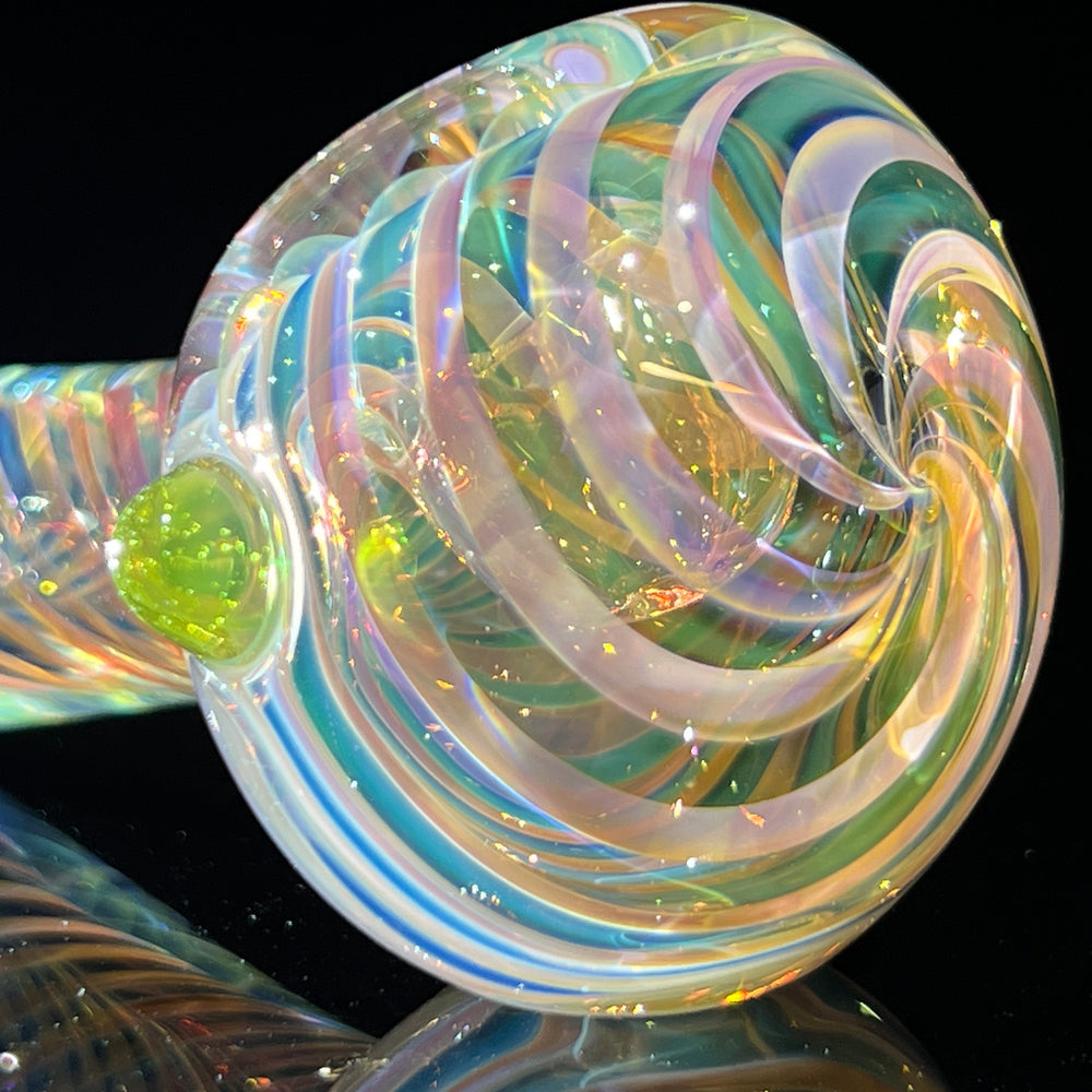 Thick Fume Pipe Green Slyme Marble Glass Pipe Chuck Glass   