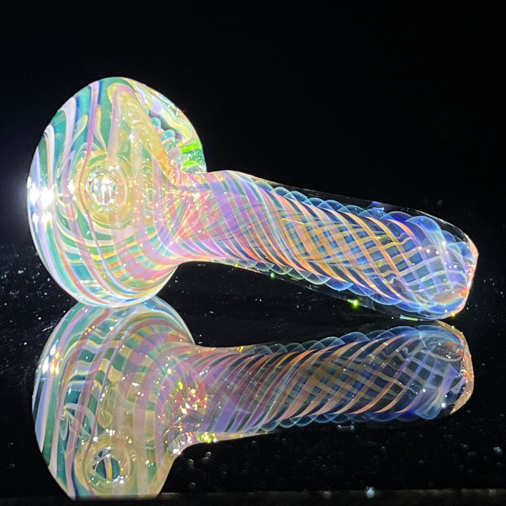 Thick Fume Pipe Green Slyme Marble Glass Pipe Chuck Glass   
